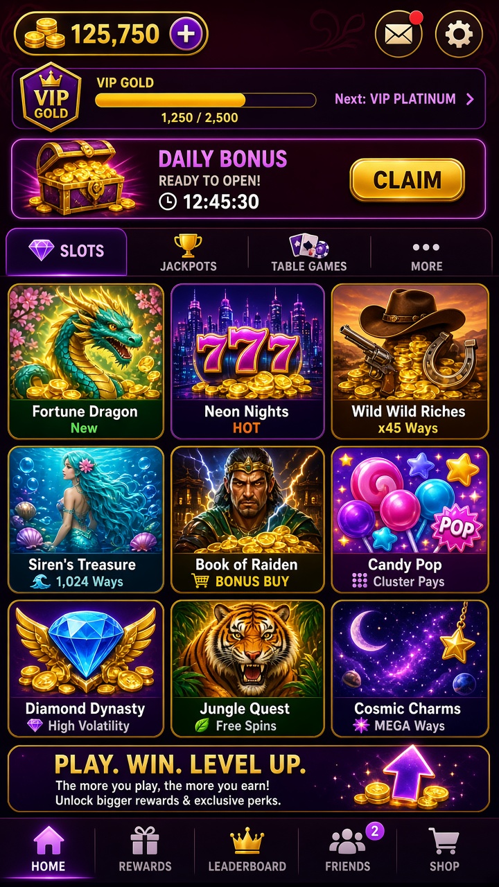 LuckSpin lobby